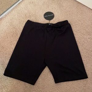 Medium- WhiteFox black bike shorts